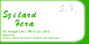 szilard hera business card
